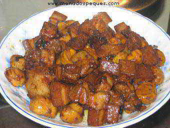 receta para estofado de cerdo con castañas