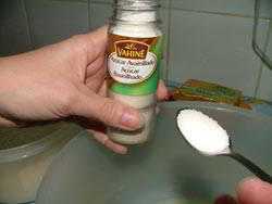 cuchara de vainilla azucarada