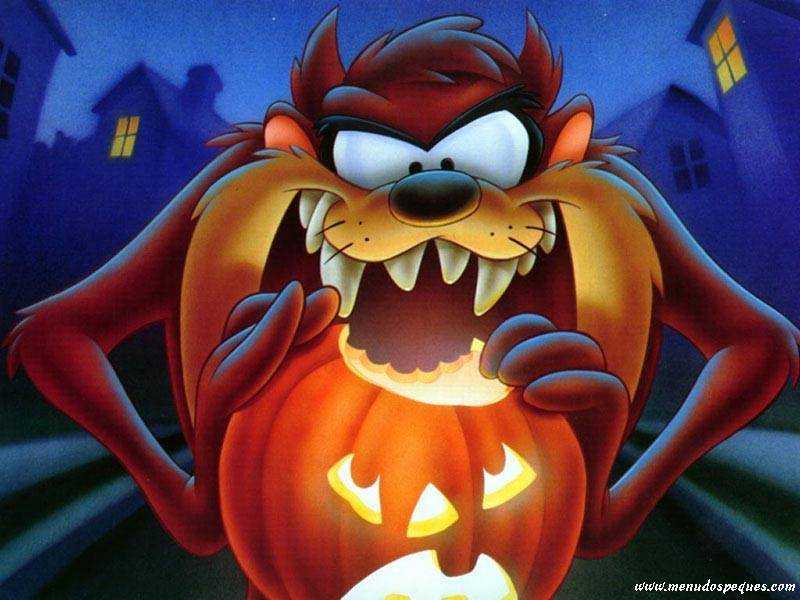 fondo de pantalla wallpaper de halloween con el diablo de tazmania