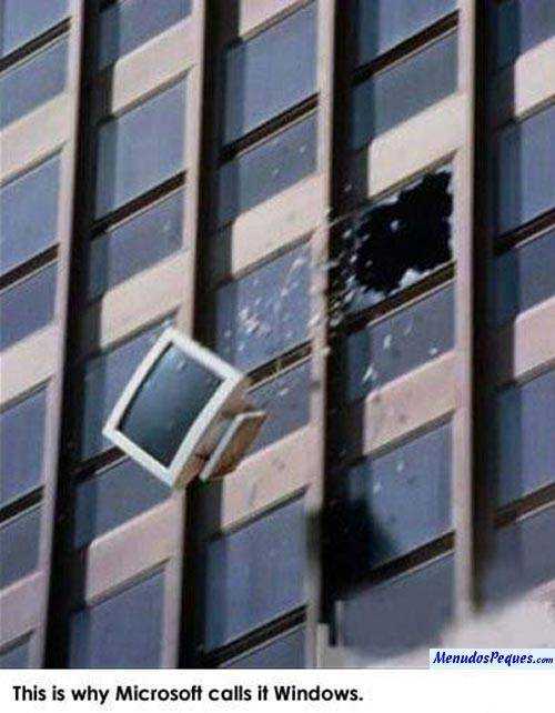 humor grafico &iquest;Porque Bill Gate llam&oacute; Windows a su Sistema Operativo?