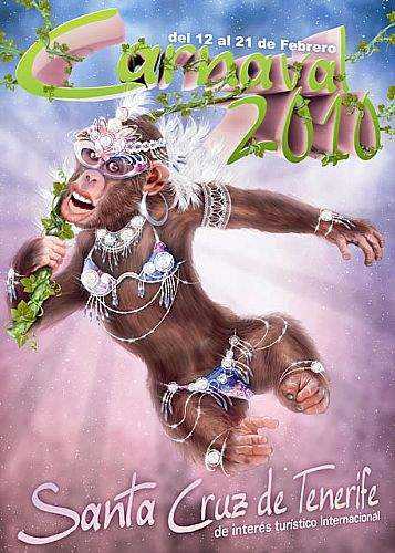 Cartel para el Carnaval 2010 de Tenerife, Islas Canarias