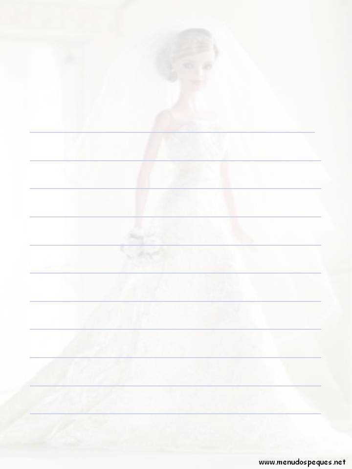 papel para cartas Barbie