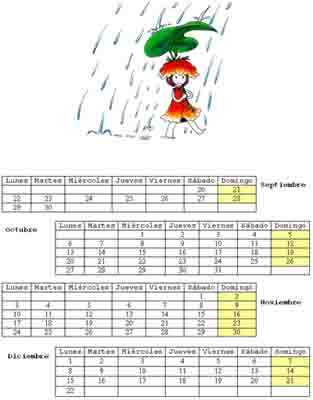 Calendarios infantiles sobre el oto&ntilde;o 2008
