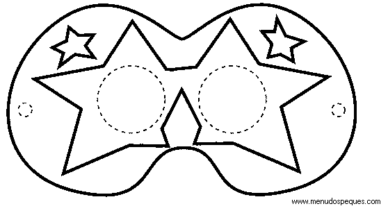 careta para el Carnaval de los m&aacute;s peque&ntilde;os de la casa - Antifaz de Estrellas
