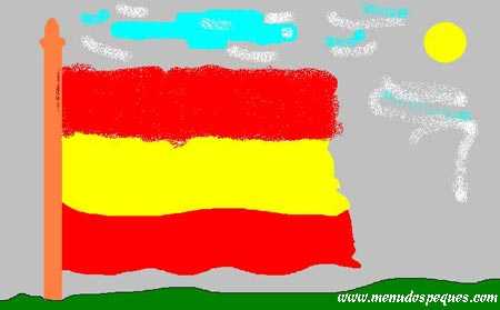 dibujo de la bandera Española para el dia de la constitucion Española