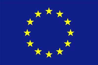 La bandera de europa para el día de europa en la comunidad europea