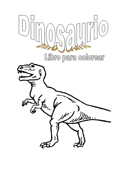 recurso infantil libro para colorear dinosaurios