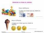 Ficha infantil sobre Los Aprendo a Usar el Dinero.