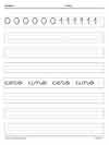 Ficha infantil Caligraf&iacute;a. Numeros.