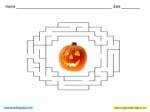 Ficha infantil para Halloween. laberinto halloween.