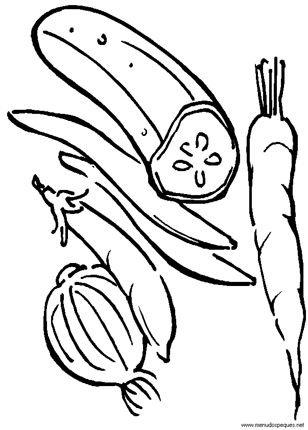 lamina para colorear del D&iacute;a de la Alimentaci&oacute;n. para colorear. Verduras