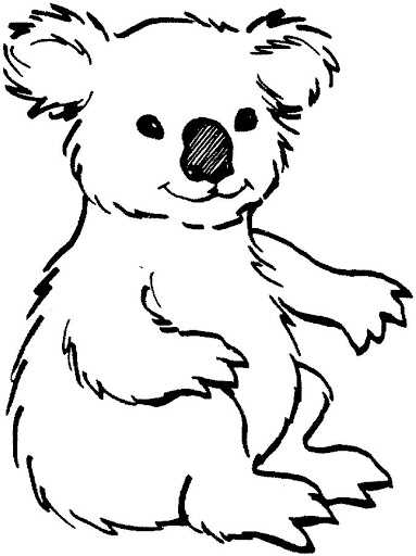 Dibujo koala para colorear