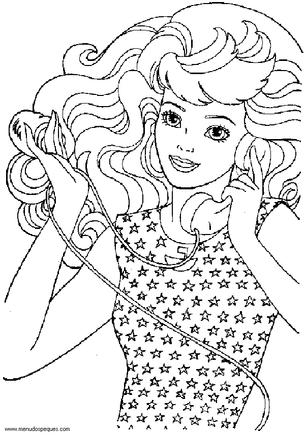 l&aacute;minas dibujos para imprimir Dibujos de La Barbie y Ken 01
