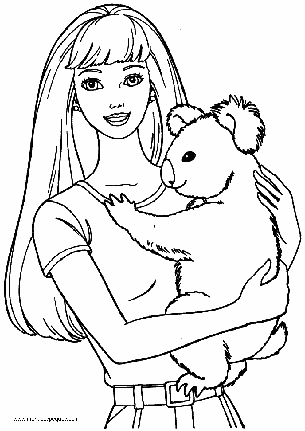 l&aacute;minas dibujos para imprimir Dibujos de La Barbie y Ken