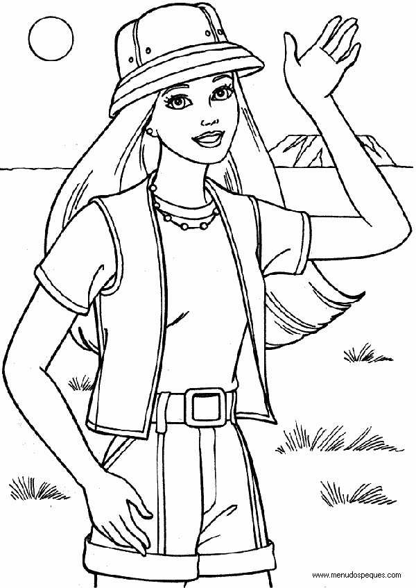 l&aacute;minas dibujos para imprimir Dibujos de La Barbie y Ken