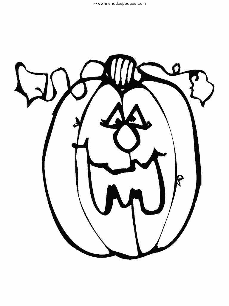 lamina para colorear de calabaza halloween