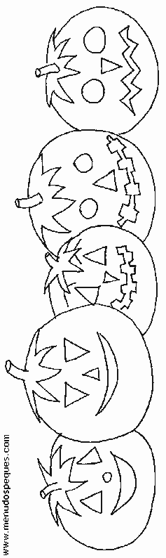 lamina para colorear de calabaza halloween