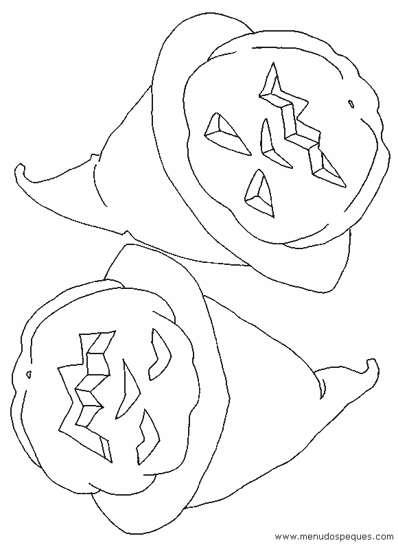 lamina para colorear de calabaza halloween