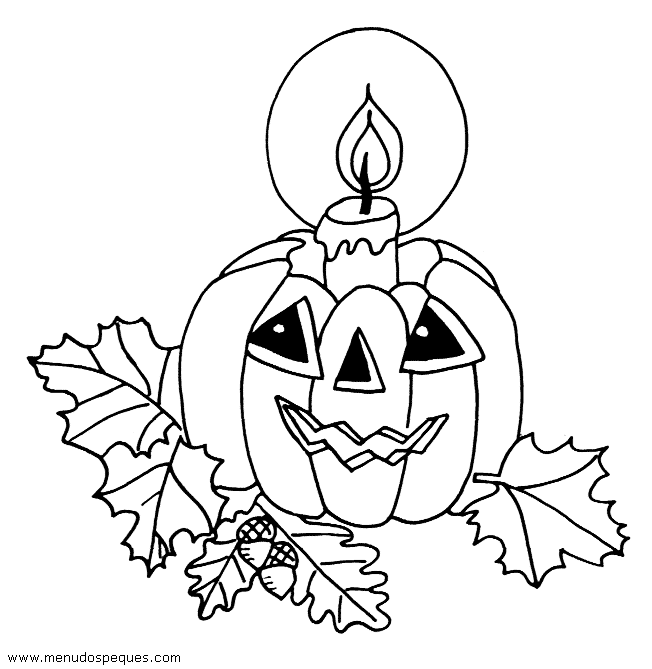 lamina para colorear de calabaza halloween