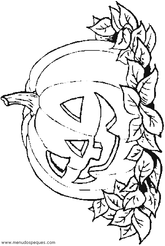 lamina para colorear de calabaza halloween