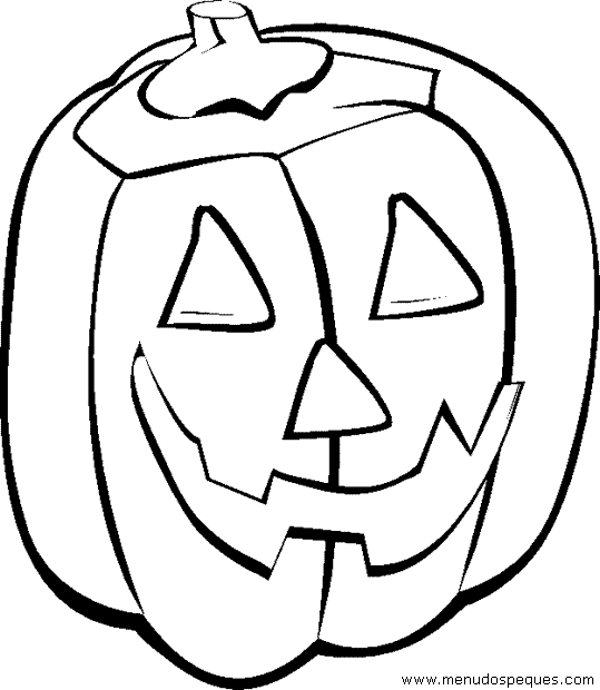 lamina para colorear de calabaza halloween