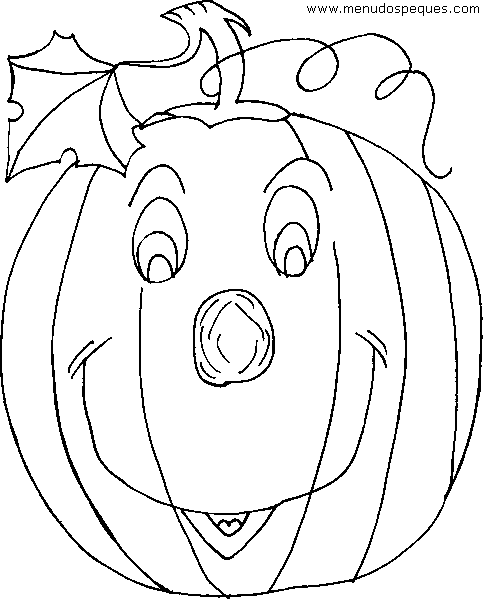lamina para colorear de calabaza halloween