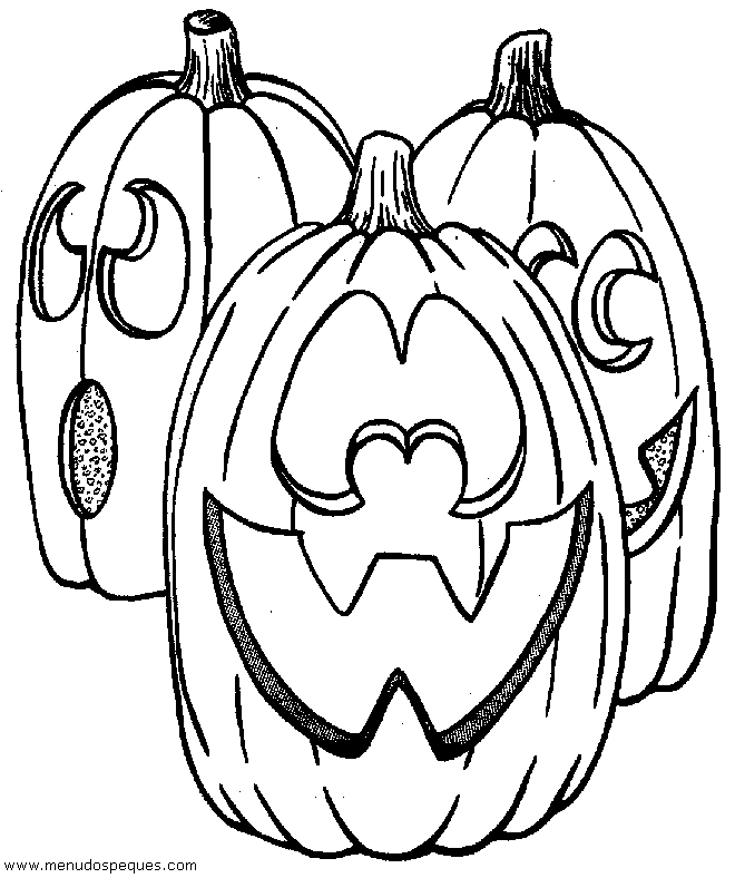 lamina para colorear de calabaza halloween