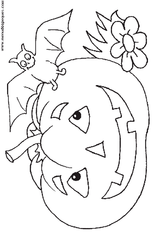 lamina para colorear de calabaza halloween