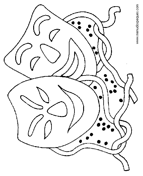 l&aacute;minas dibujos para imprimir y colorear Carnaval. Carnavales