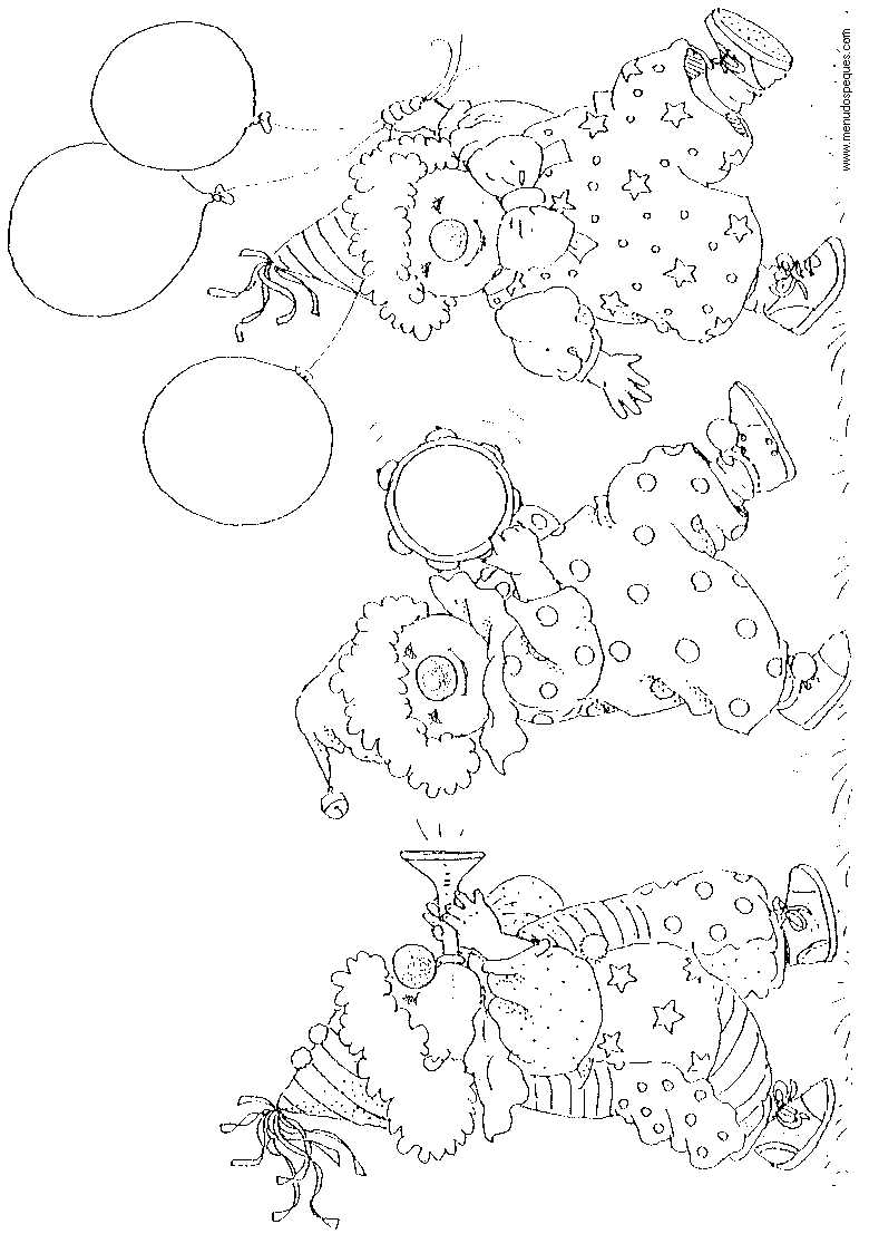 l&aacute;minas dibujos para imprimir y colorear Carnaval. Carnavales