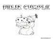 Lamina de dibujo para colorear Cumplea&ntilde;os