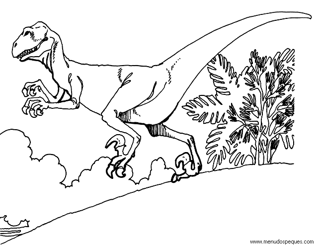 l&aacute;minas de dibujos para imprimir y colorear Dinosaurios deinonychus