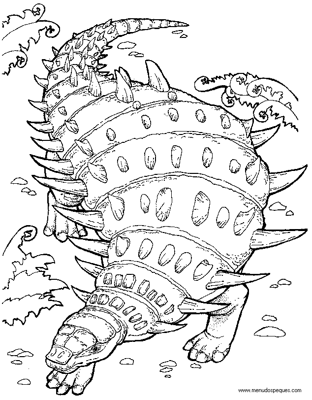 l&aacute;minas de dibujos para imprimir y colorear Dinosaurios hylaeosaurus