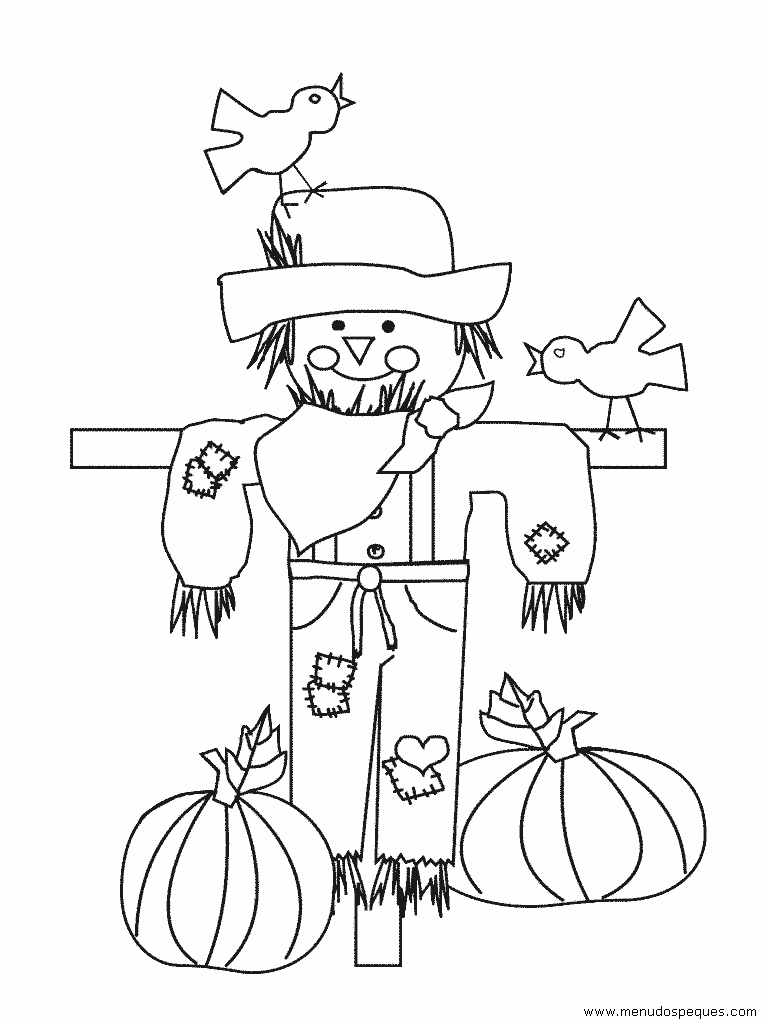 espantapajaros 03 halloween para colorear