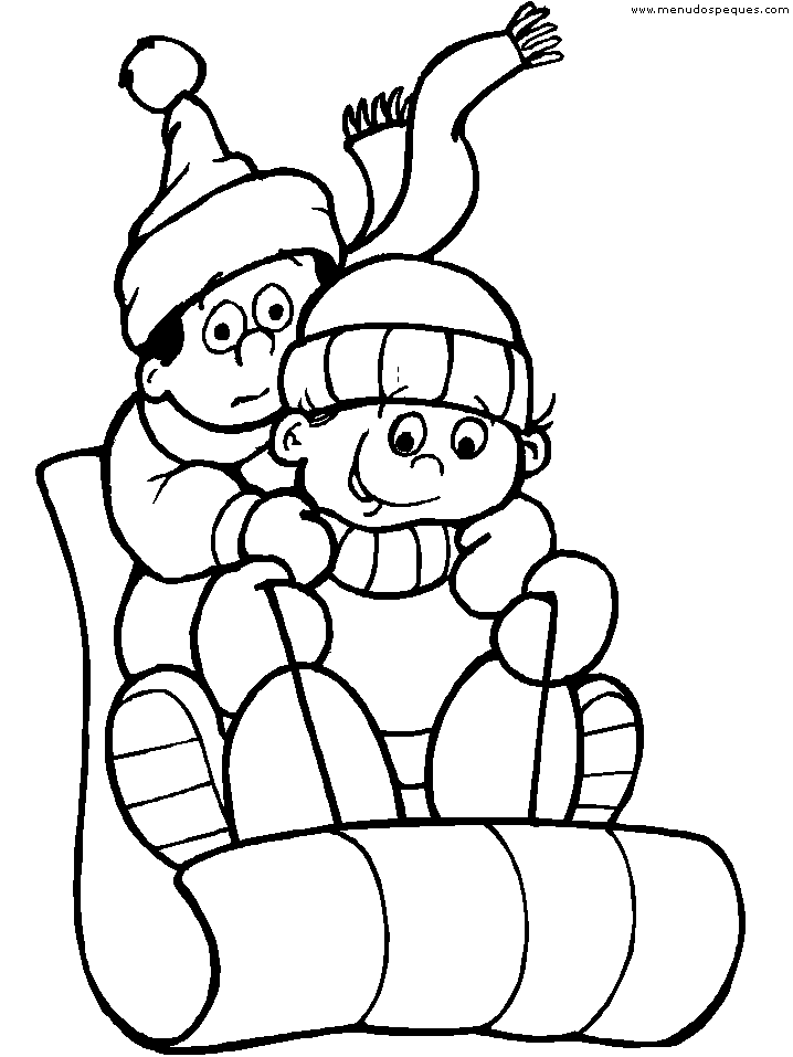 lamina para colorear del invierno 02