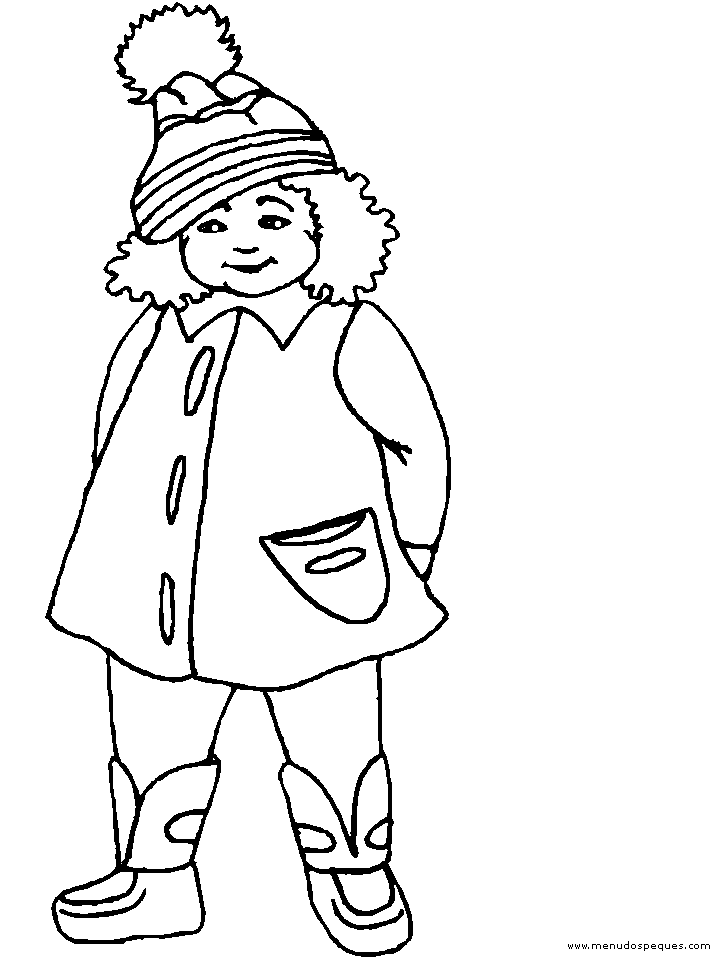 lamina para colorear del invierno 09