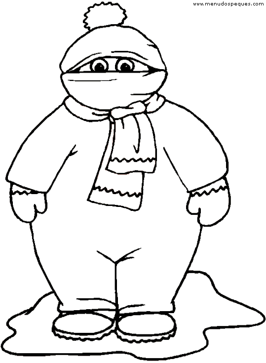 lamina para colorear del invierno 16