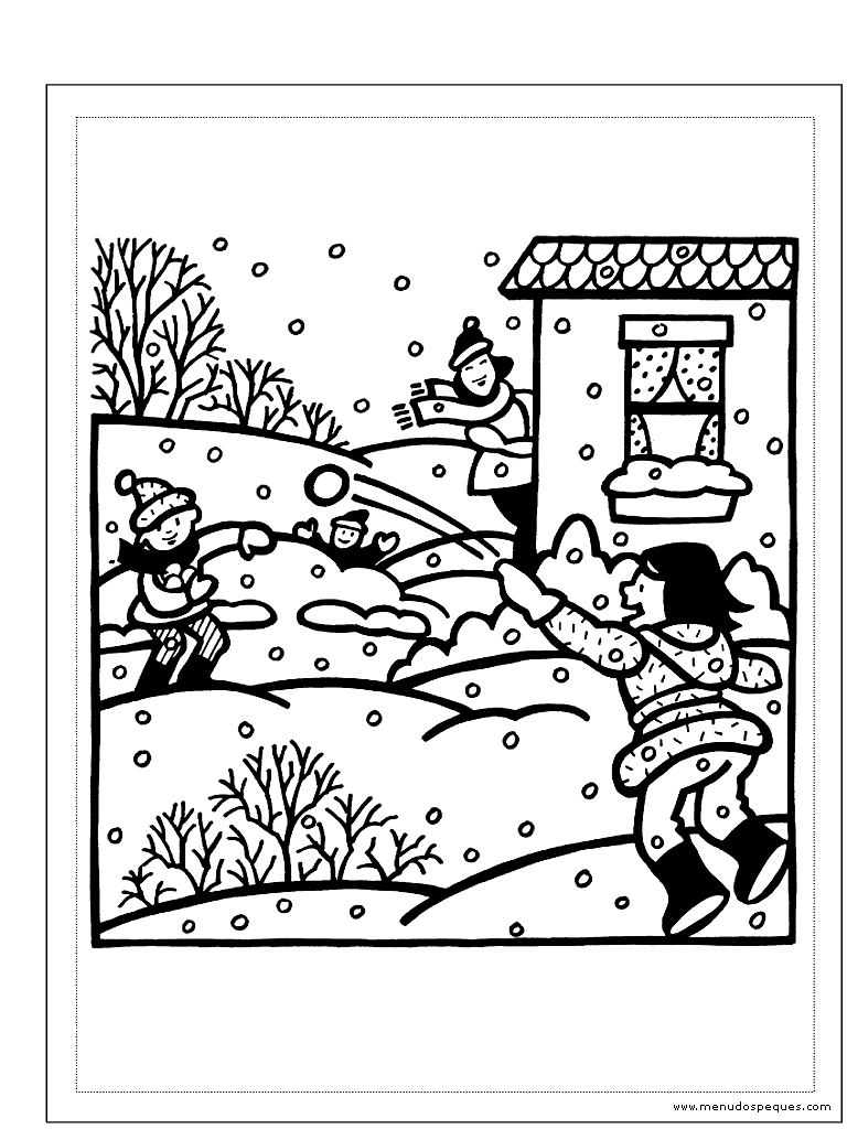 lamina para colorear del invierno 22
