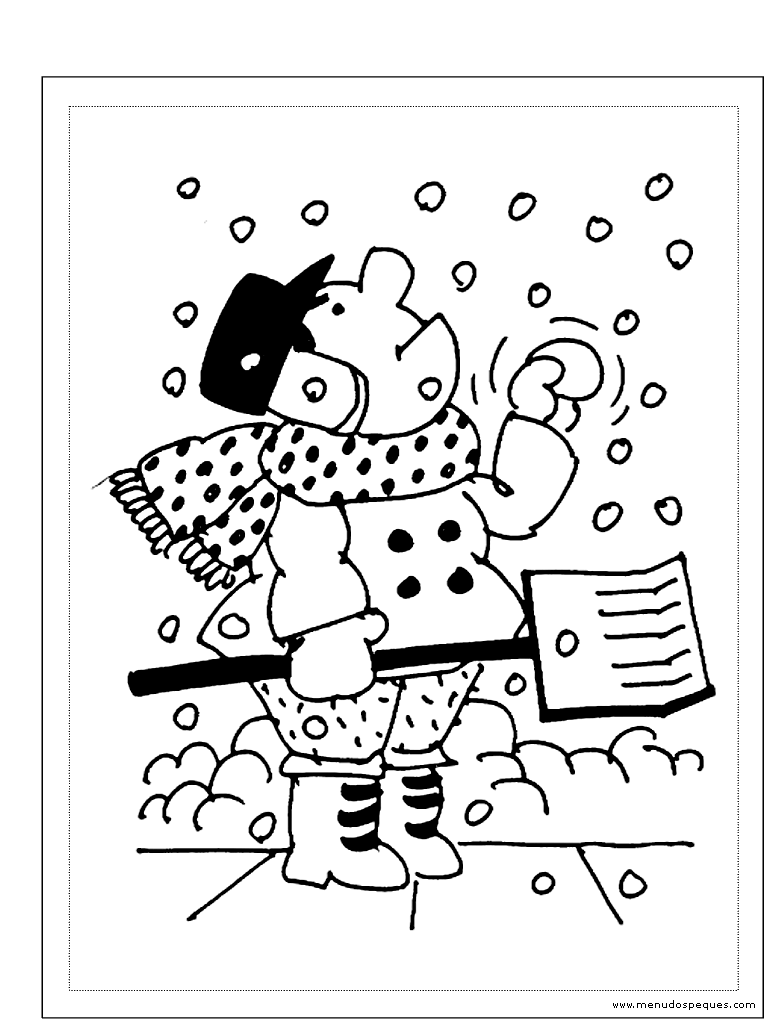 lamina para colorear del invierno 23