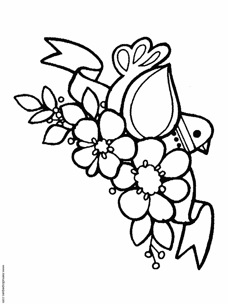 lamina para colorear de la Primavera 01