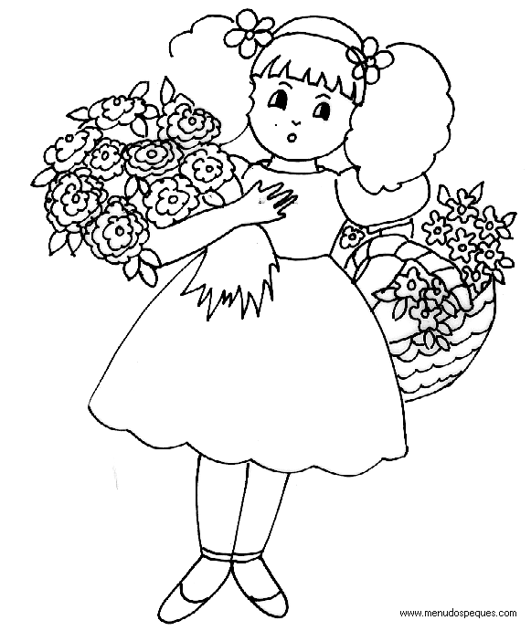 lamina para colorear de la Primavera
