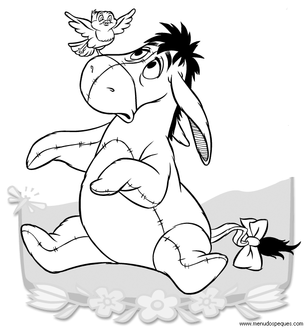 lamina para colorear de la Primavera Winnie the Pooh