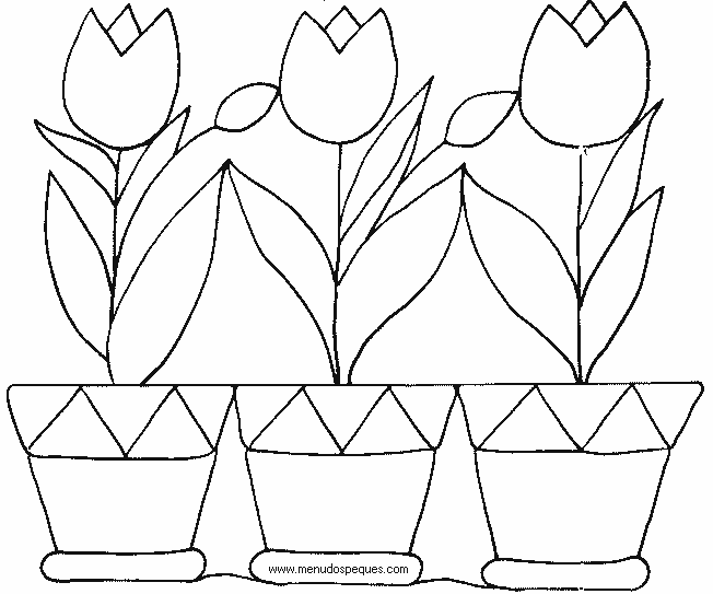 lamina para colorear de la Primavera