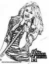 laminas para colorear Hannah Montana. pintar Hannah Montana