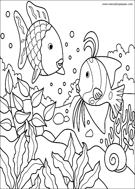 L&aacute;mina para Imprimir y Colorear Dibujos de El Medio Ambiente. Paisajes y animales gratis