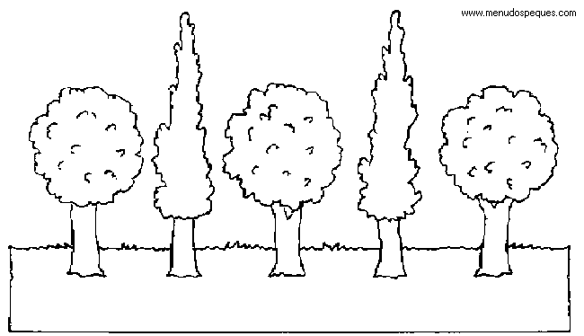 L&aacute;mina para Imprimir y Colorear Dibujos de El Medio Ambiente. Paisajes y animales gratis