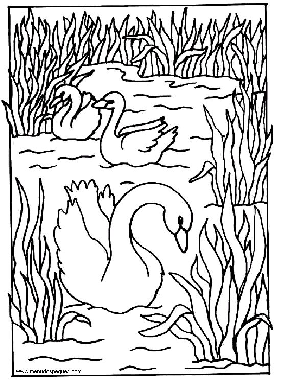L&aacute;mina para Imprimir y Colorear Dibujos de El Medio Ambiente. Paisajes y animales gratis