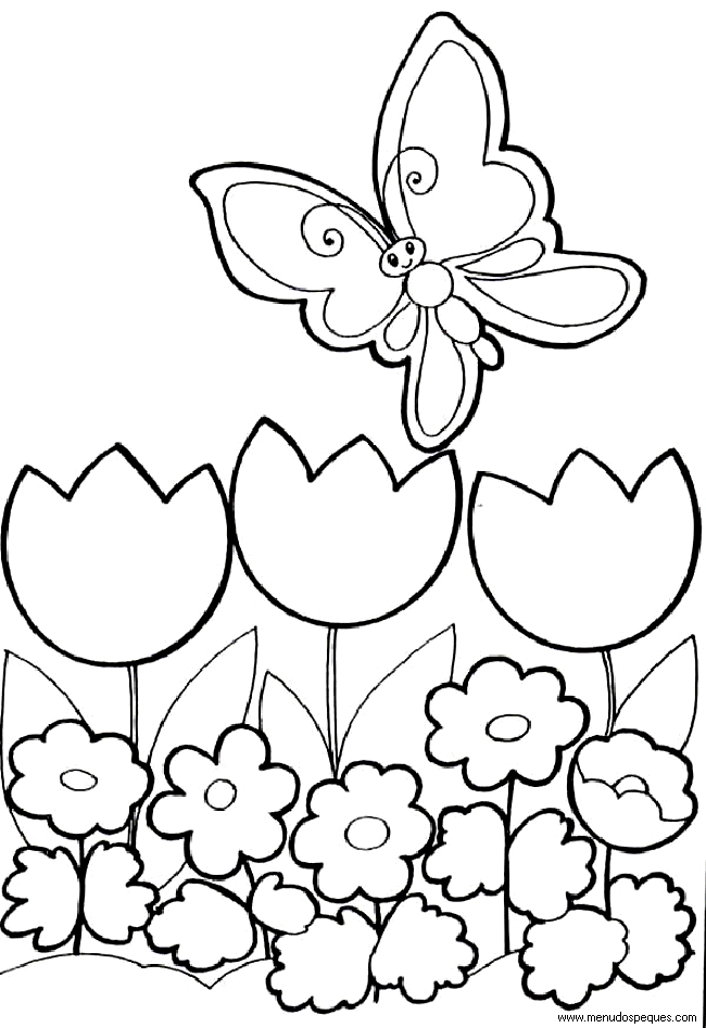 L&aacute;mina para Imprimir y Colorear Dibujos de El Medio Ambiente. Paisajes y animales gratis