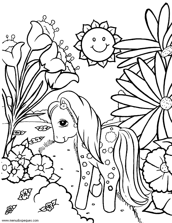 L&aacute;mina para Imprimir y Colorear Dibujos de El Medio Ambiente. Paisajes y animales gratis