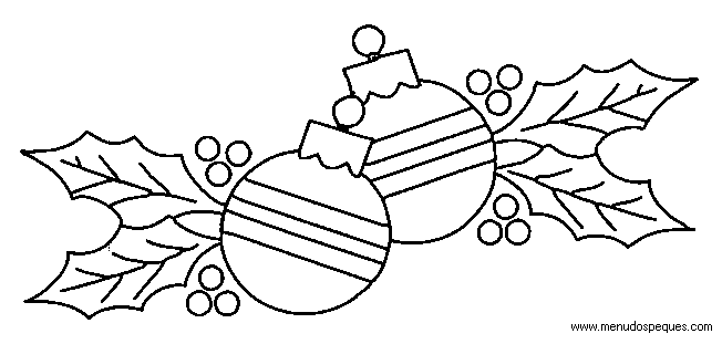 lamina para colorear Adornos de Navidad 02
